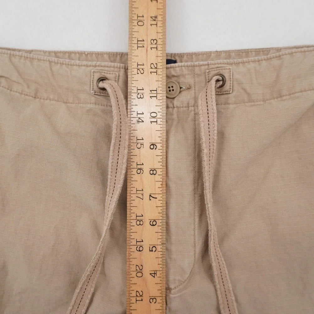 Gap Drawstring Ripstop Pants Mens XL‎ Beige Relaxed Casual Utility